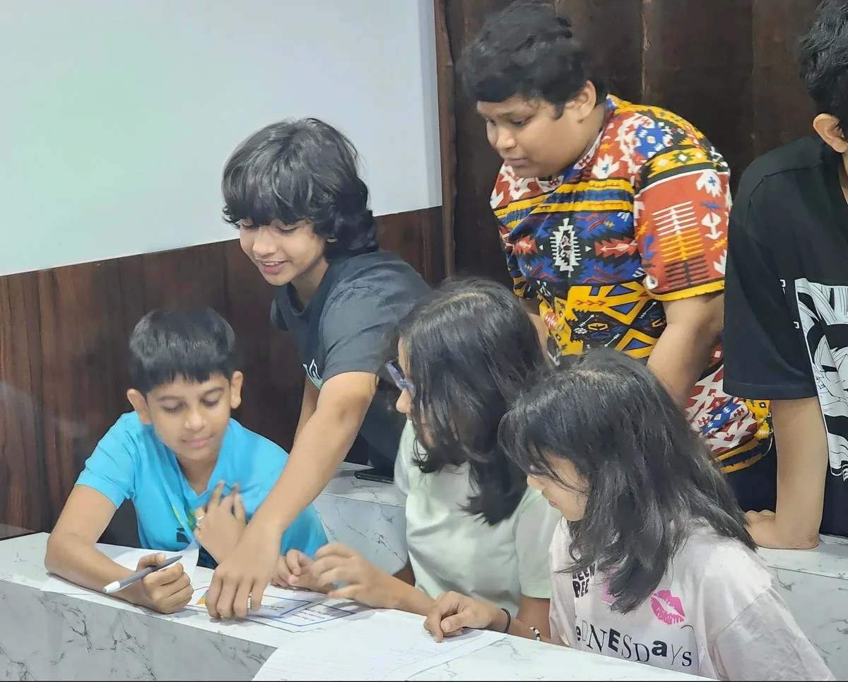 Students working together on a group activity